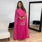 Damen Cape Maxikleid für Hochzeitsgäste