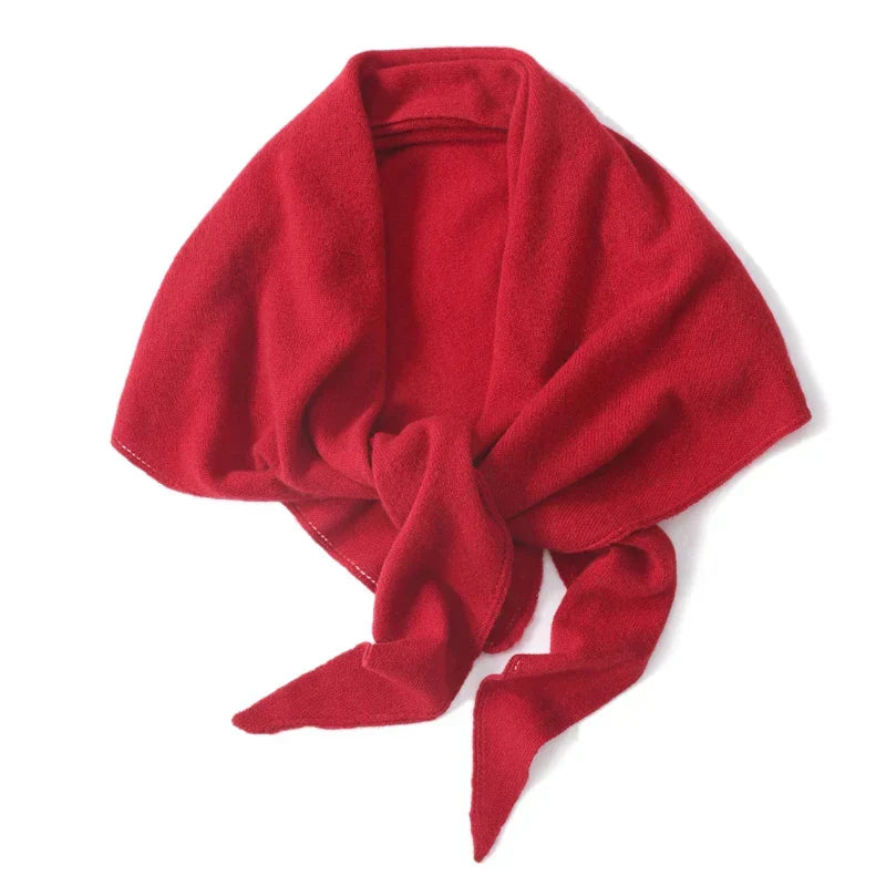 Damen Dreieckstuch aus Wolle – Warmer Strick-Dreiecksschal für Herbst & Winter
