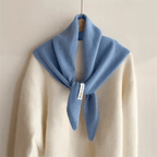 Damen Dreiecks-Halstuch aus Strick – Kleines Wolltuch zum Binden, Herbst Winter