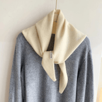 Damen Dreiecks-Halstuch aus Strick – Kleines Wolltuch zum Binden, Herbst Winter