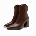 Damen Frühjahrs-Stiefeletten mit spitzer Kappe und Absatz