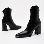 Damen Frühjahrs-Stiefeletten mit spitzer Kappe und Absatz