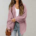 Damen Freizeit-Strickjacke mit offener Vorderseite