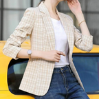 Damen Freizeit Blazer mit Ein-Knopf-Design fürs Büro