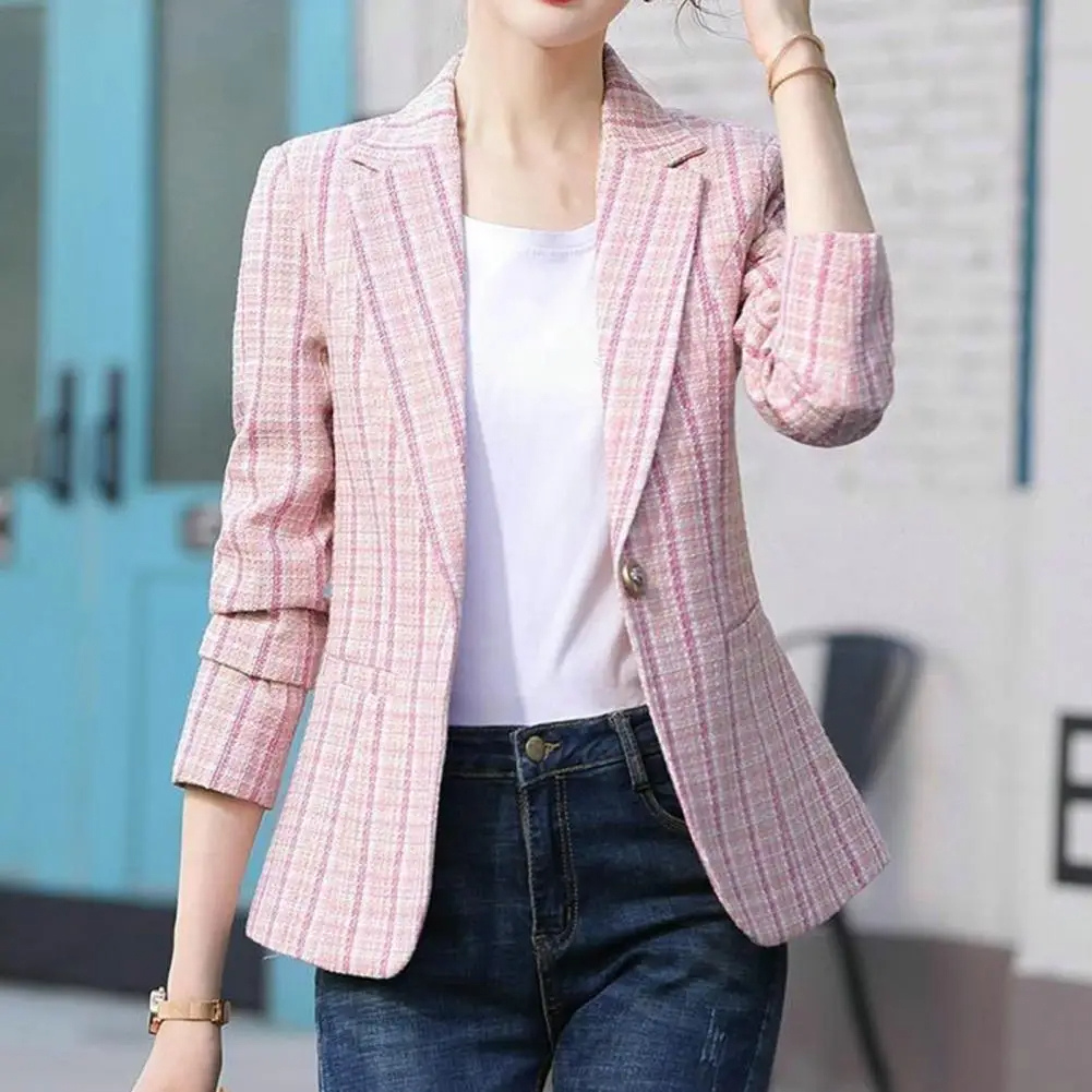 Damen Freizeit Blazer mit Ein-Knopf-Design fürs Büro
