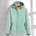 Damen Funktionsjacke mit Kapuze und Reißverschluss