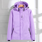 Damen Funktionsjacke mit Kapuze und Reißverschluss