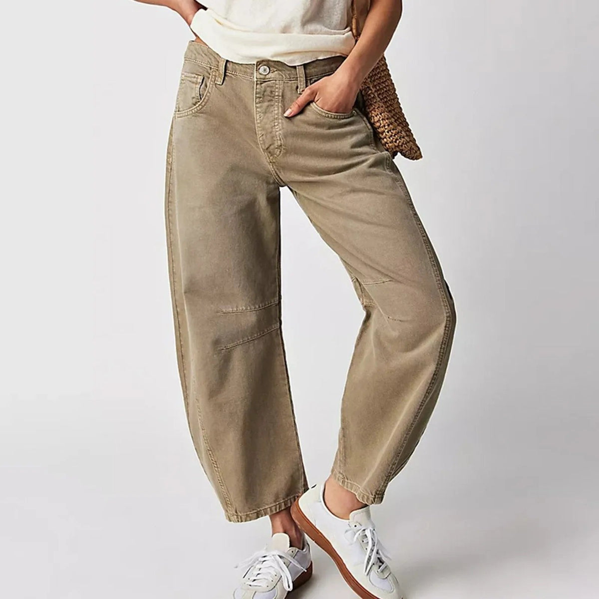 Damen Barrel Jeans High Waist – Ballonjeans mit Relaxed Fit