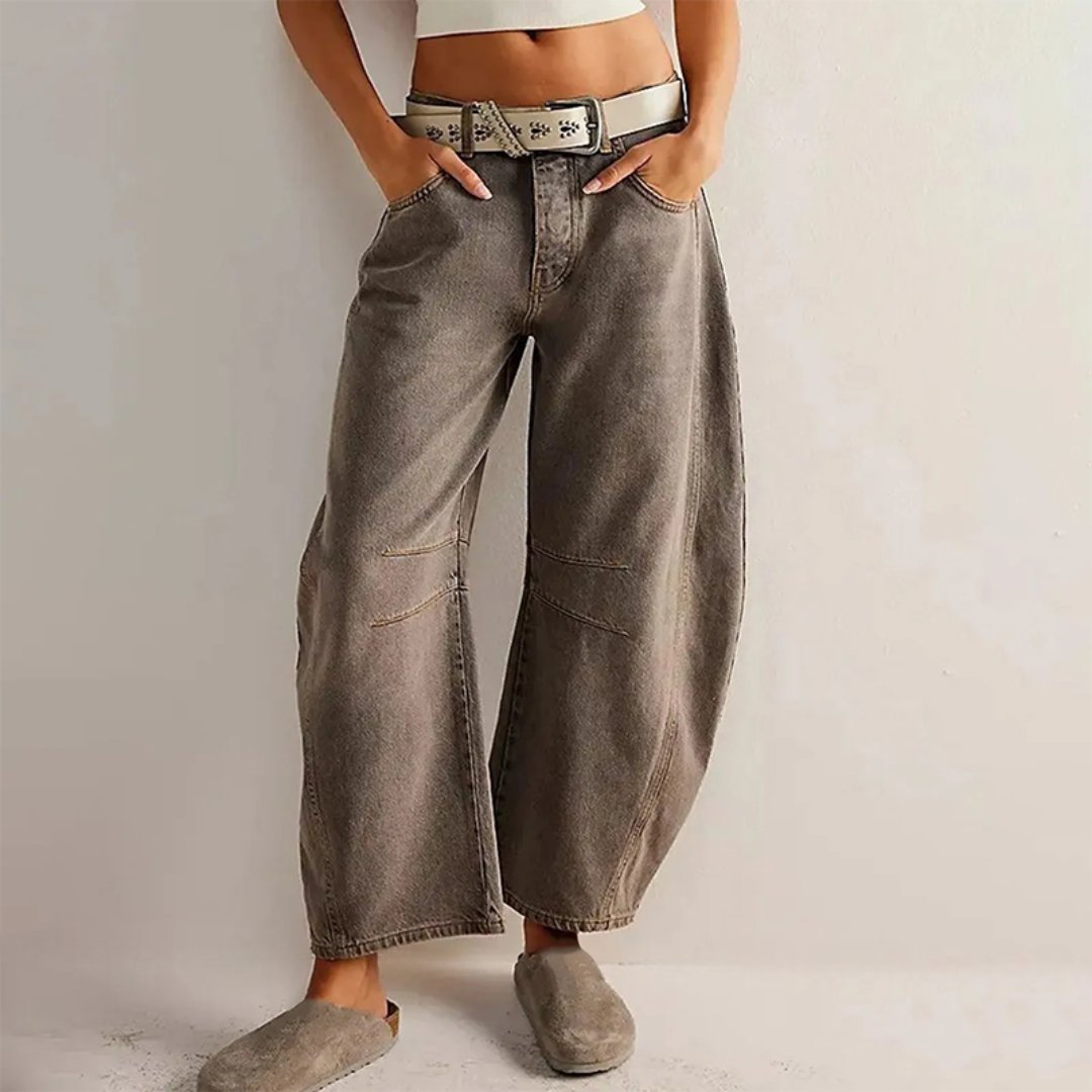 Damen Barrel Jeans High Waist – Ballonjeans mit Relaxed Fit