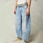 Damen Barrel Jeans High Waist – Ballonjeans mit Relaxed Fit