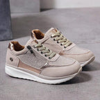 Damen Keilsneaker mit gepolsterter Innensohle, Schnürverschluss und lässigem Design