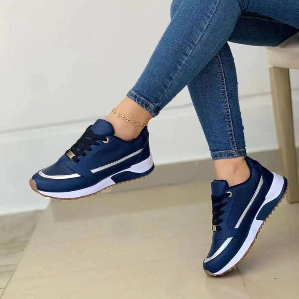 Damen Komfort-Sneaker mit ergonomischem Fußbett und stoßdämpfender Sohle