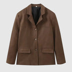 Damen Lederjacke im Urban-Look mit lockerem Schnitt