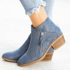 Damen Lederstiefeletten mit robuster Sohle und klassischer Knöchelhöhe