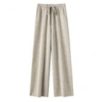 Damen Strickhose aus Merinowolle – Weite Winterhose mit elastischem Bund