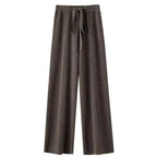Damen Strickhose aus Merinowolle – Weite Winterhose mit elastischem Bund