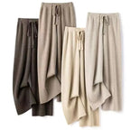 Damen Strickhose aus Merinowolle – Weite Winterhose mit elastischem Bund
