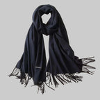 Damen Pashmina Schal mit Fransen – Leichter Stola-Schal, Ganzjährig & Winter