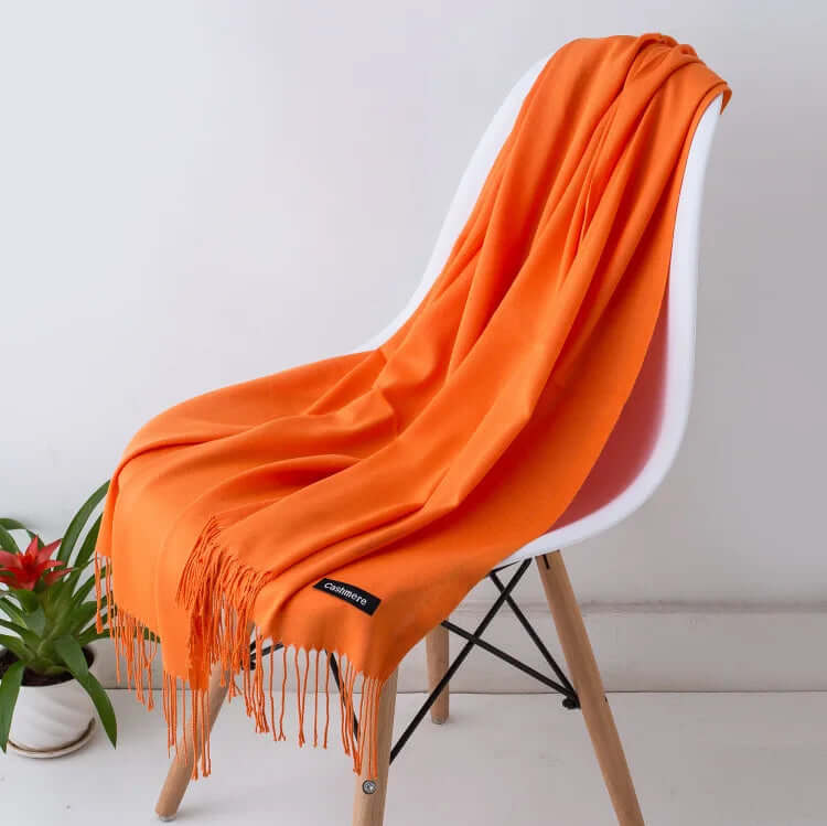 Damen Pashmina Schal mit Fransen – Leichter Stola-Schal, Ganzjährig & Winter