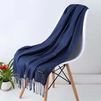 Damen Pashmina Schal mit Fransen – Leichter Stola-Schal, Ganzjährig & Winter