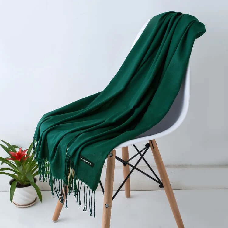 Damen Pashmina Schal mit Fransen – Leichter Stola-Schal, Ganzjährig & Winter