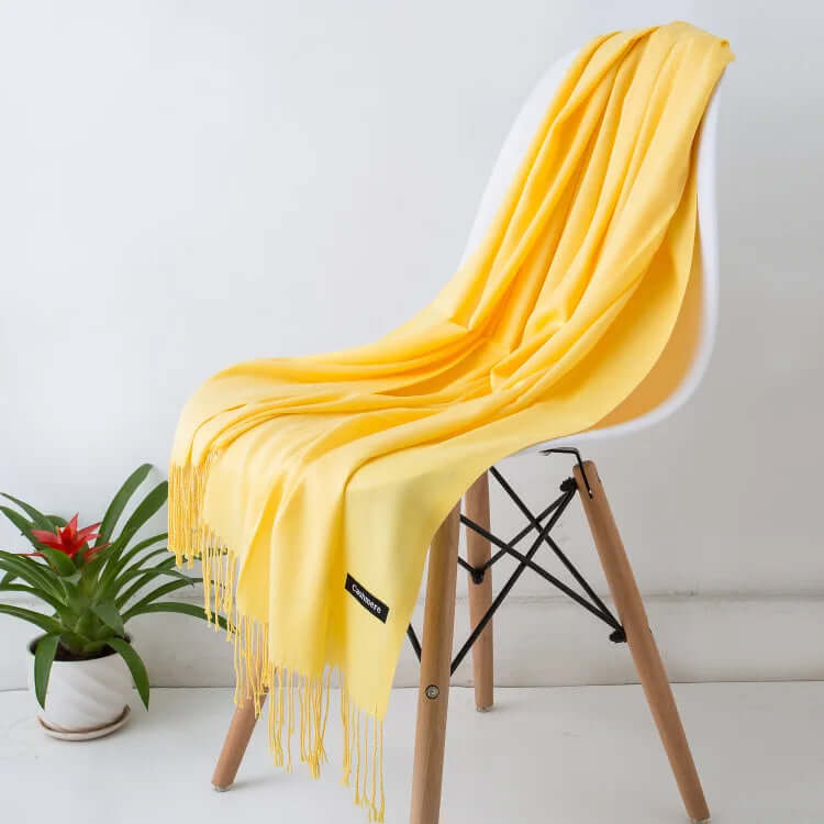 Damen Pashmina Schal mit Fransen – Leichter Stola-Schal, Ganzjährig & Winter