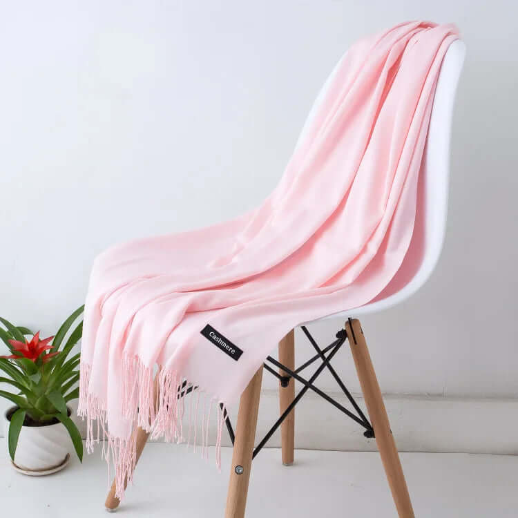 Damen Pashmina Schal mit Fransen – Leichter Stola-Schal, Ganzjährig & Winter