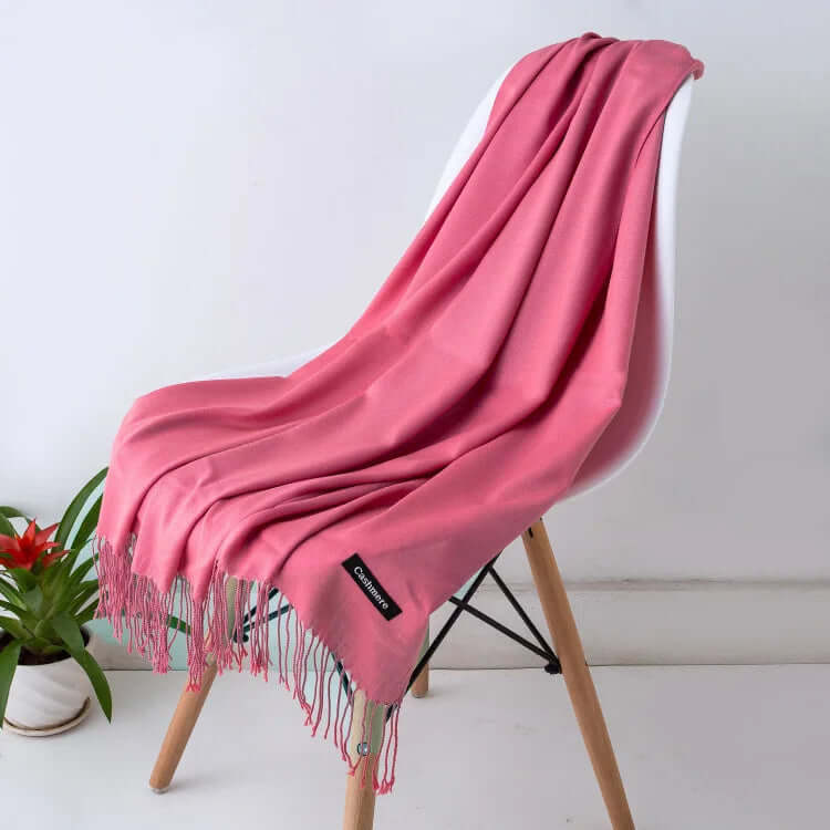 Damen Pashmina Schal mit Fransen – Leichter Stola-Schal, Ganzjährig & Winter