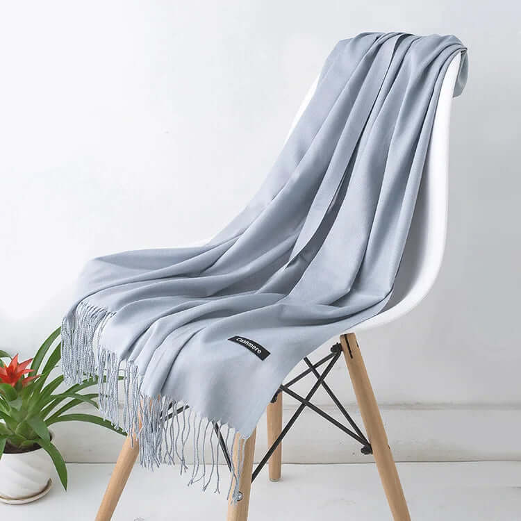 Damen Pashmina Schal mit Fransen – Leichter Stola-Schal, Ganzjährig & Winter