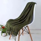 Damen Pashmina Schal mit Fransen – Leichter Stola-Schal, Ganzjährig & Winter