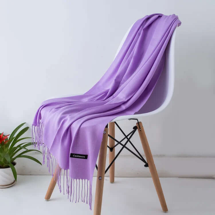 Damen Pashmina Schal mit Fransen – Leichter Stola-Schal, Ganzjährig & Winter