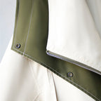 Damen Oversized-Trenchcoat mit Doppelkragen, wasserdichter Außenlage und weitem Schnitt