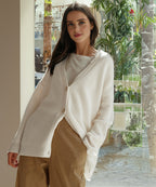 Damen Oversized Strickjacke mit Knöpfen