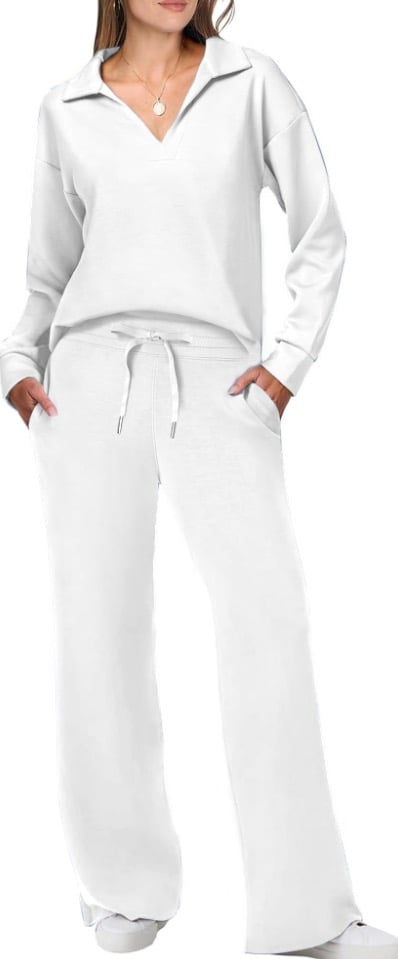 Damen Strick- und Hosen-Set aus weichem Material mit lockerer Passform