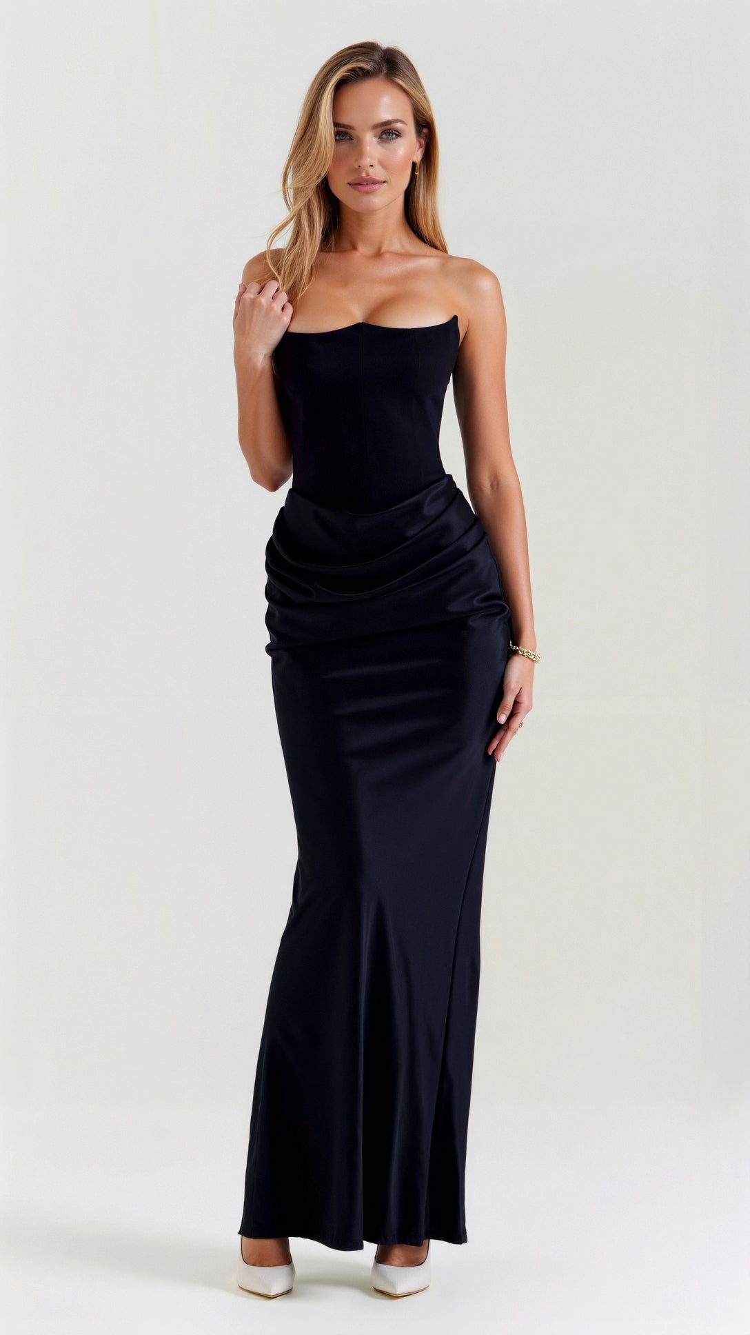 Damen Säulen Maxi-Hochzeitskleid für Hochzeitsgäste