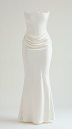Damen Säulen Maxi-Hochzeitskleid für Hochzeitsgäste