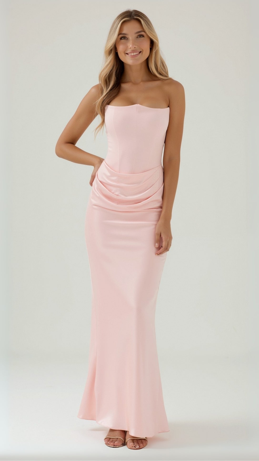 Damen Säulen Maxi-Hochzeitskleid für Hochzeitsgäste