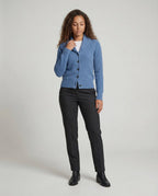 Damen Strick-Cardigan mit Reverskragen, Knopfleiste und langen Ärmeln