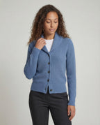 Damen Strick-Cardigan mit Reverskragen, Knopfleiste und langen Ärmeln
