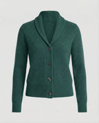 Damen Strick-Cardigan mit Reverskragen, Knopfleiste und langen Ärmeln