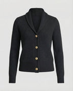 Damen Strick-Cardigan mit Reverskragen, Knopfleiste und langen Ärmeln