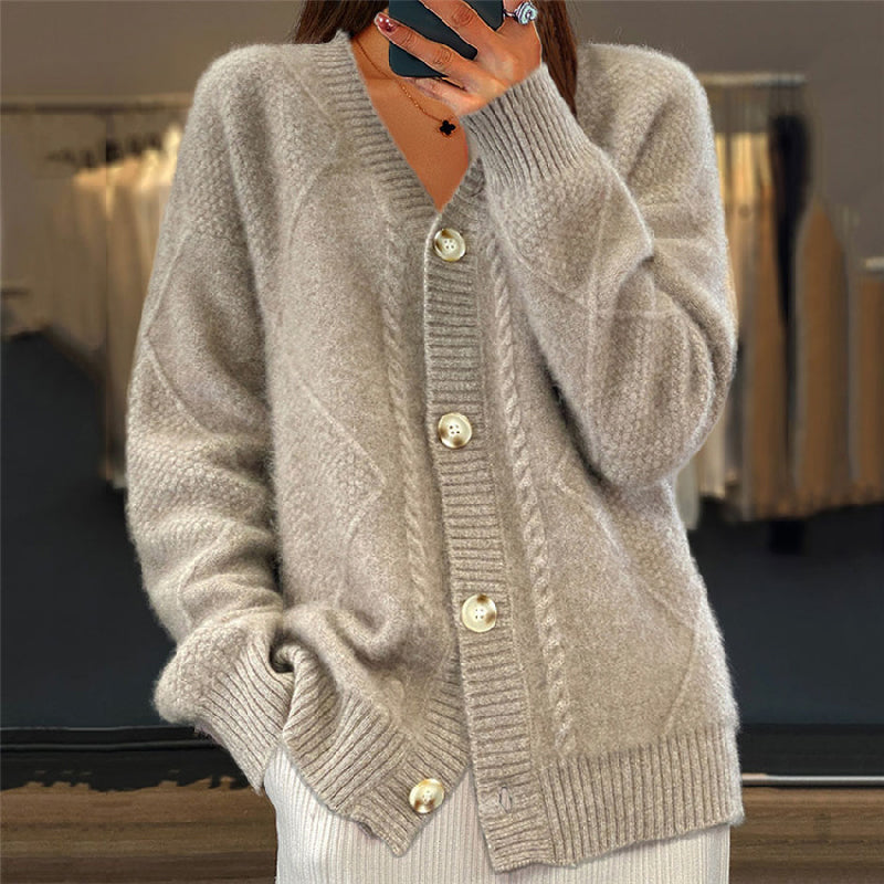 Damen Strickjacke mit langen Ärmeln