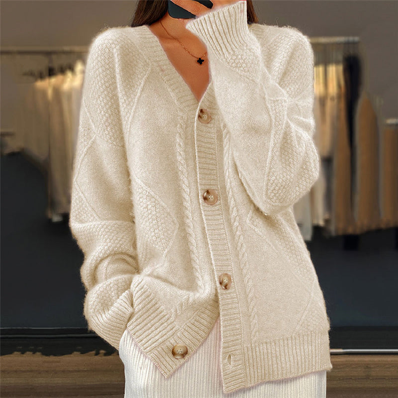 Damen Strickjacke mit langen Ärmeln