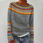 Damen Strickpullover mit Rundhalsausschnitt und lockerer Passform