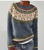 Damen Strickpullover mit Rundhalsausschnitt und lockerer Passform