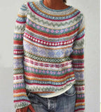 Damen Strickpullover mit Rundhalsausschnitt und lockerer Passform