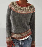 Damen Strickpullover mit Rundhalsausschnitt und lockerer Passform