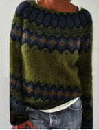 Damen Strickpullover mit Rundhalsausschnitt und lockerer Passform