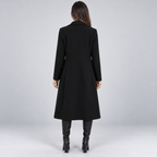Damen Langer Mantel mit Doppelknopfleiste – Eleganter Wintermantel mit Reverskragen