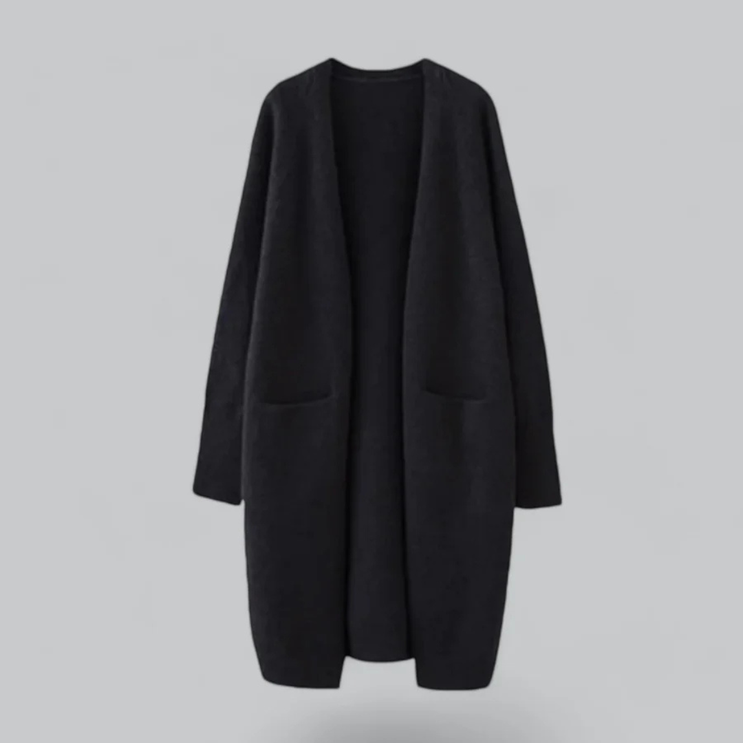 Damen Warme Strickjacke mit offener Front